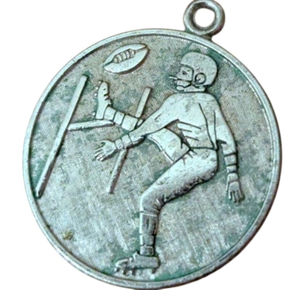 Vtg Wells Sterling Silver Charm Football
